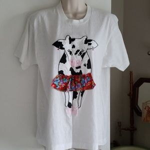 Vintage Only You Cow Tshirt Size OS